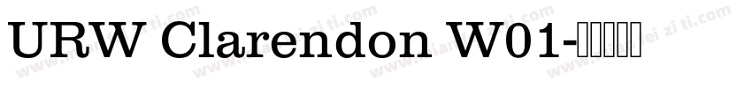 URW Clarendon W01字体转换